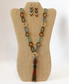 Beaded Links Tassel Necklace