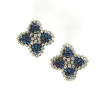 Quatrefoil Beaded Post Earrings