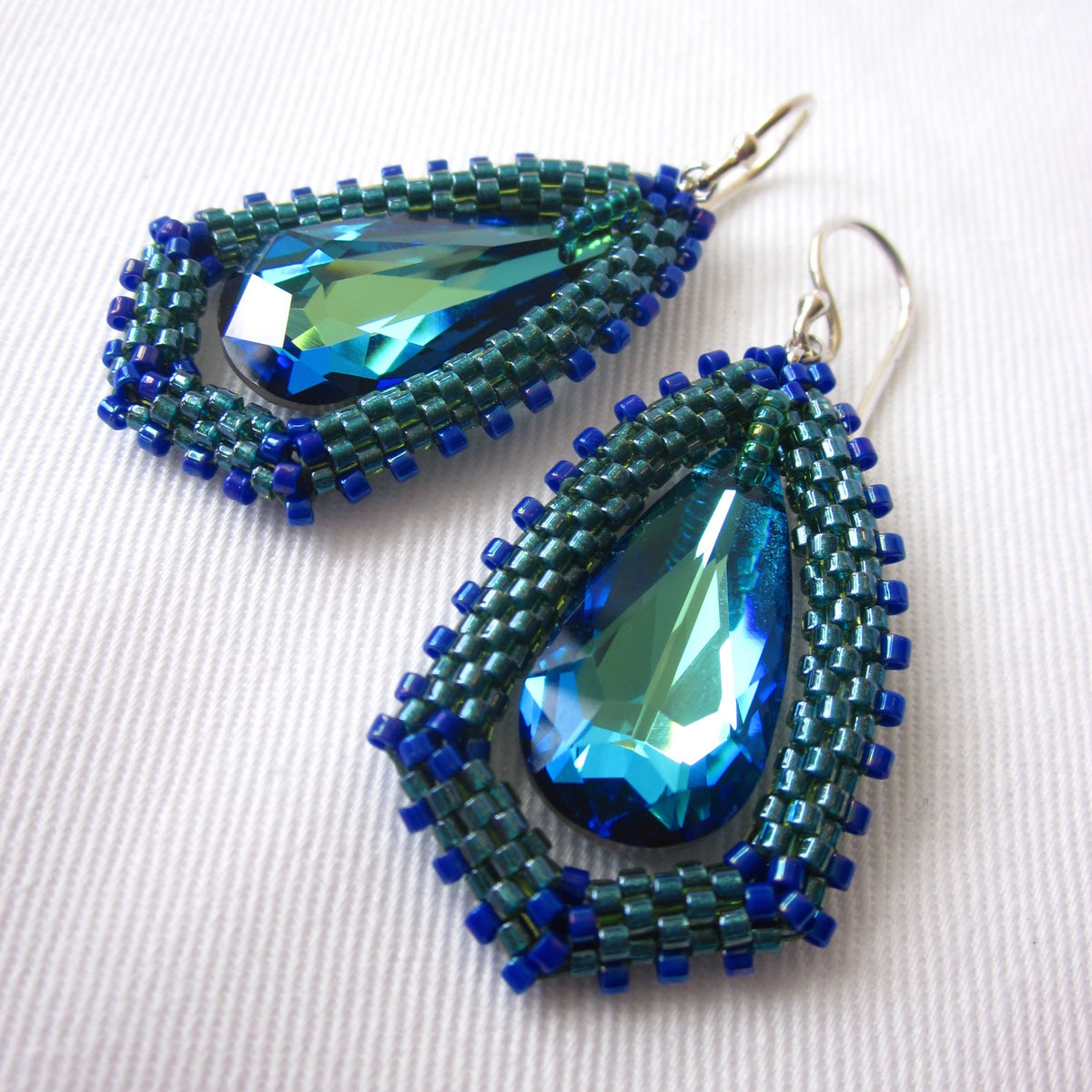 Swarovski Teardrop Surround Earrings