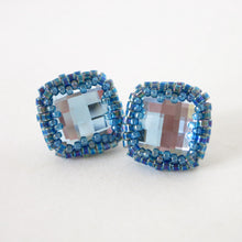 Load image into Gallery viewer, Swarovski Checkerboard Post Earrings