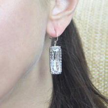 Load image into Gallery viewer, Long Rectangle Crystal Rhinestone Earrings