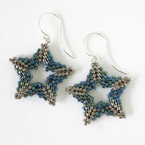 Beaded Star Earrings