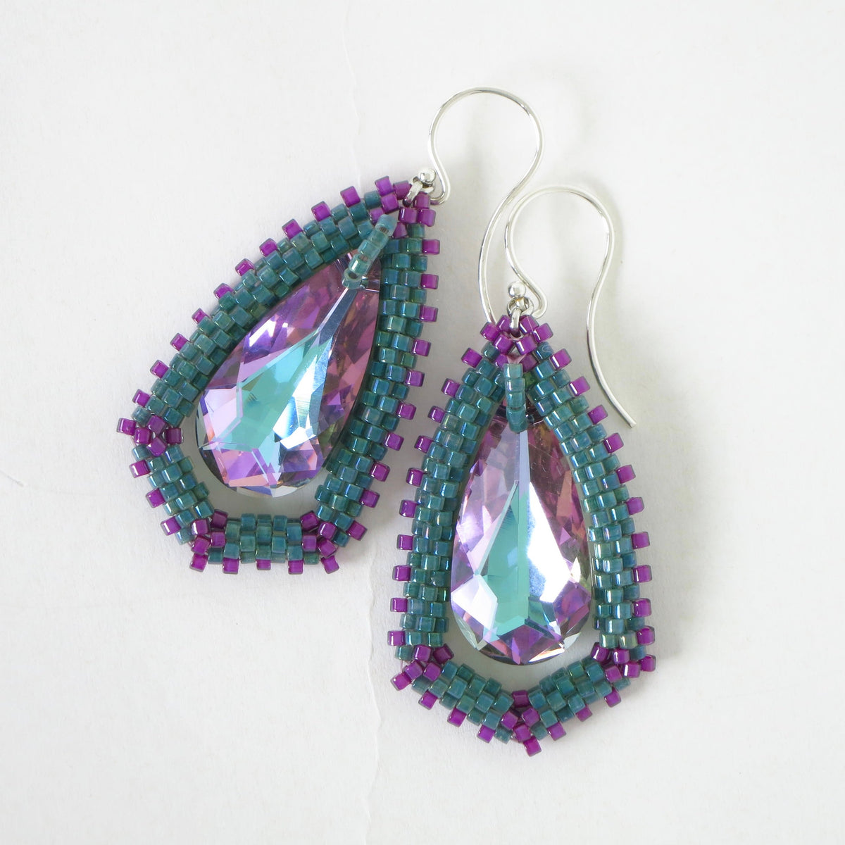 Swarovski Teardrop Surround Earrings