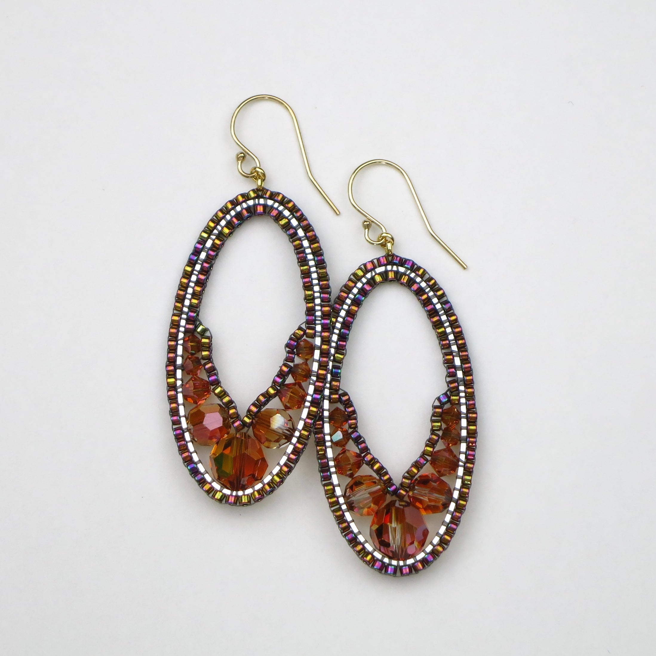 ピアス Ellipse Glass Earrings #5205 Ellipse Earrings – Leslie O'Neill Designs