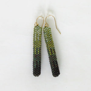 Beaded Column Earrings, Short and Long