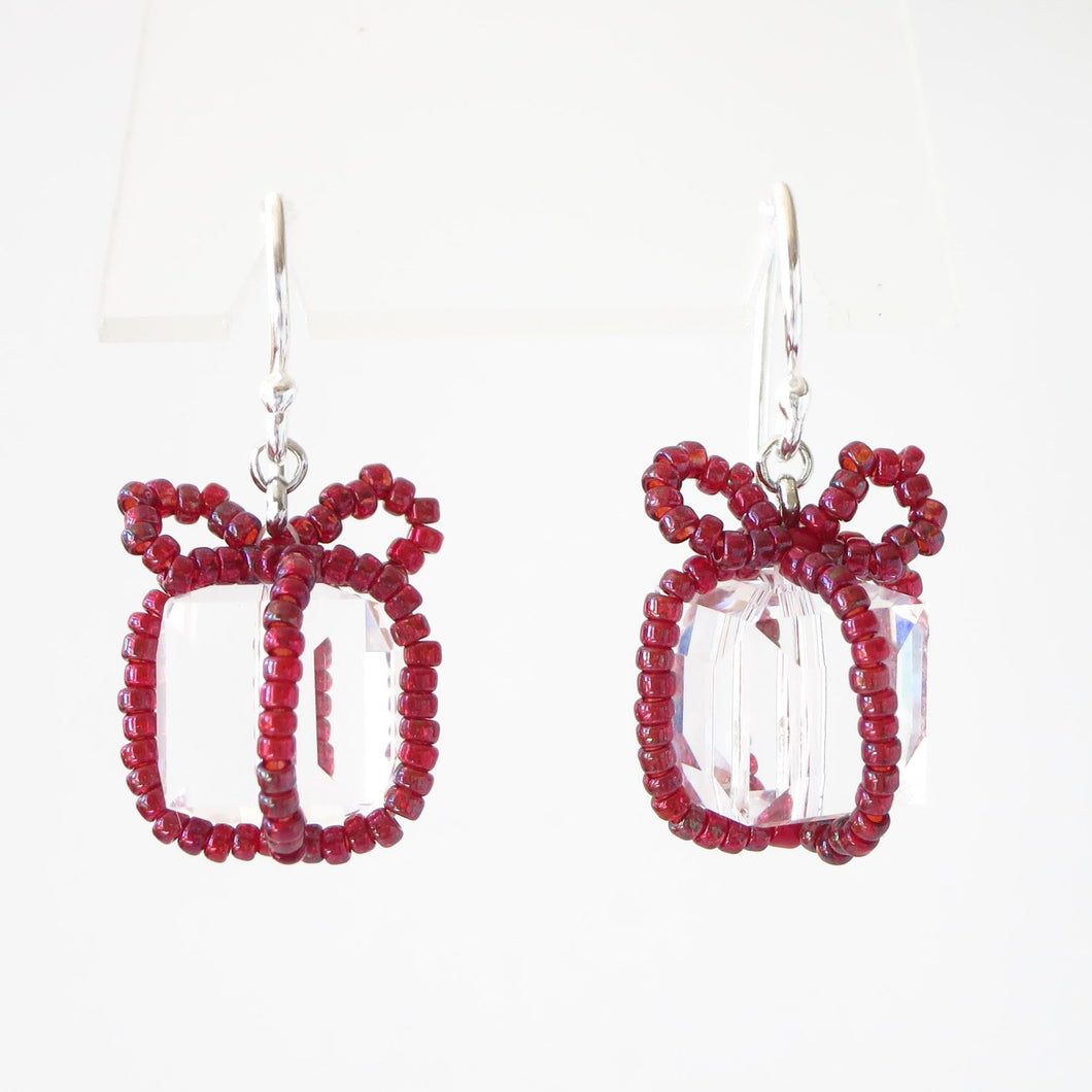 Tiny Wrapped Present Earrings