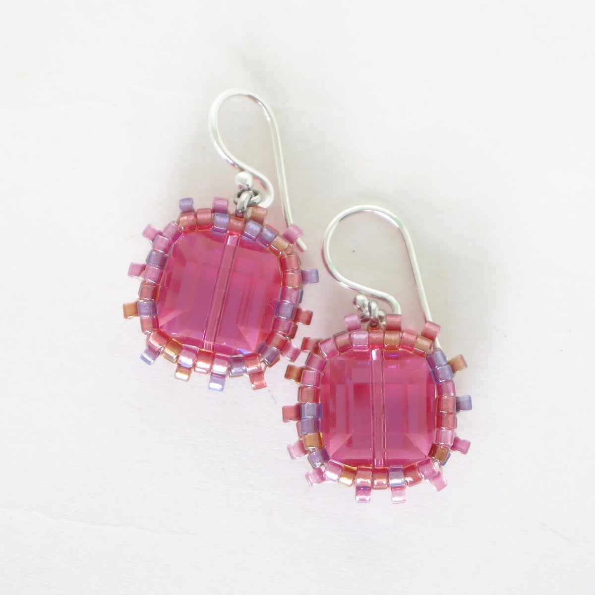 Swarovski Cube Bead Surround Earrings