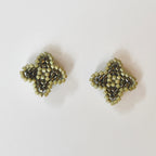 Quatrefoil Beaded Post Earrings