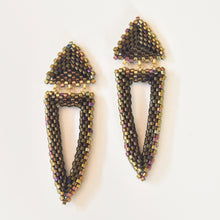 Load image into Gallery viewer, Double Drop Triangle Post Earrings