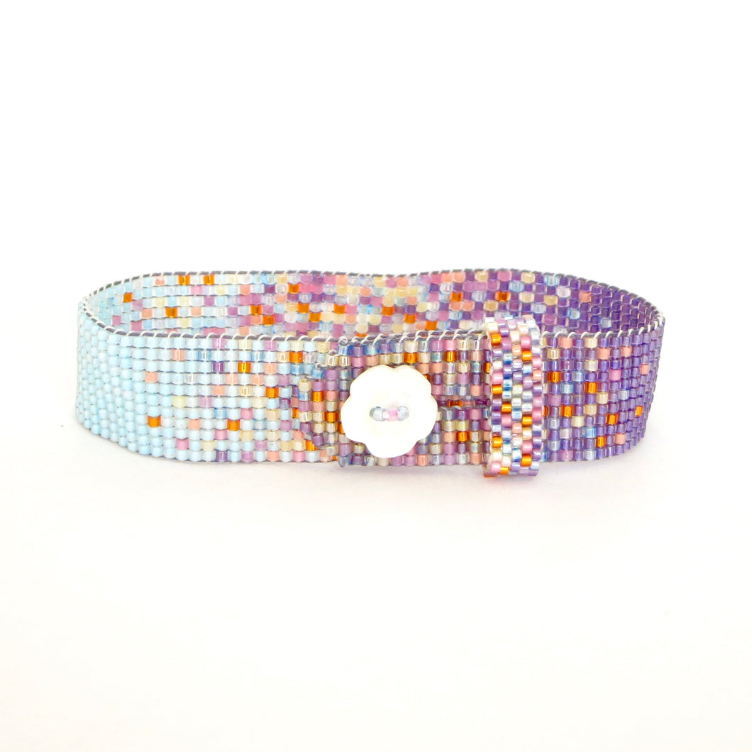 Extra Narrow Ombré Button Bracelet