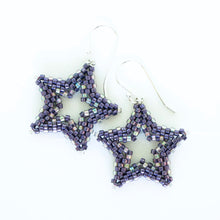 Load image into Gallery viewer, Beaded Open Star Earrings