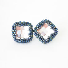 Load image into Gallery viewer, Crystal Checkerboard Post Earrings