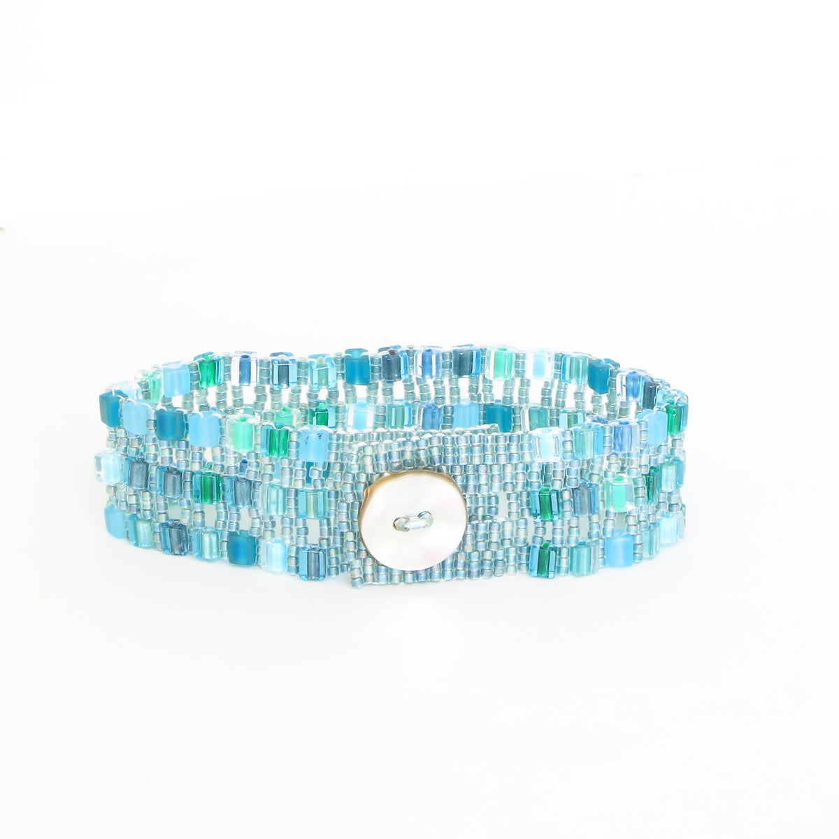 Watercolor Cubes Button Bracelet