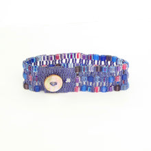 Load image into Gallery viewer, Watercolor Cubes Button Bracelet