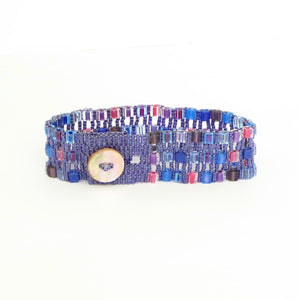 Watercolor Cubes Button Bracelet
