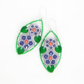 Framed Spring Flower Earrings, Double Blossom