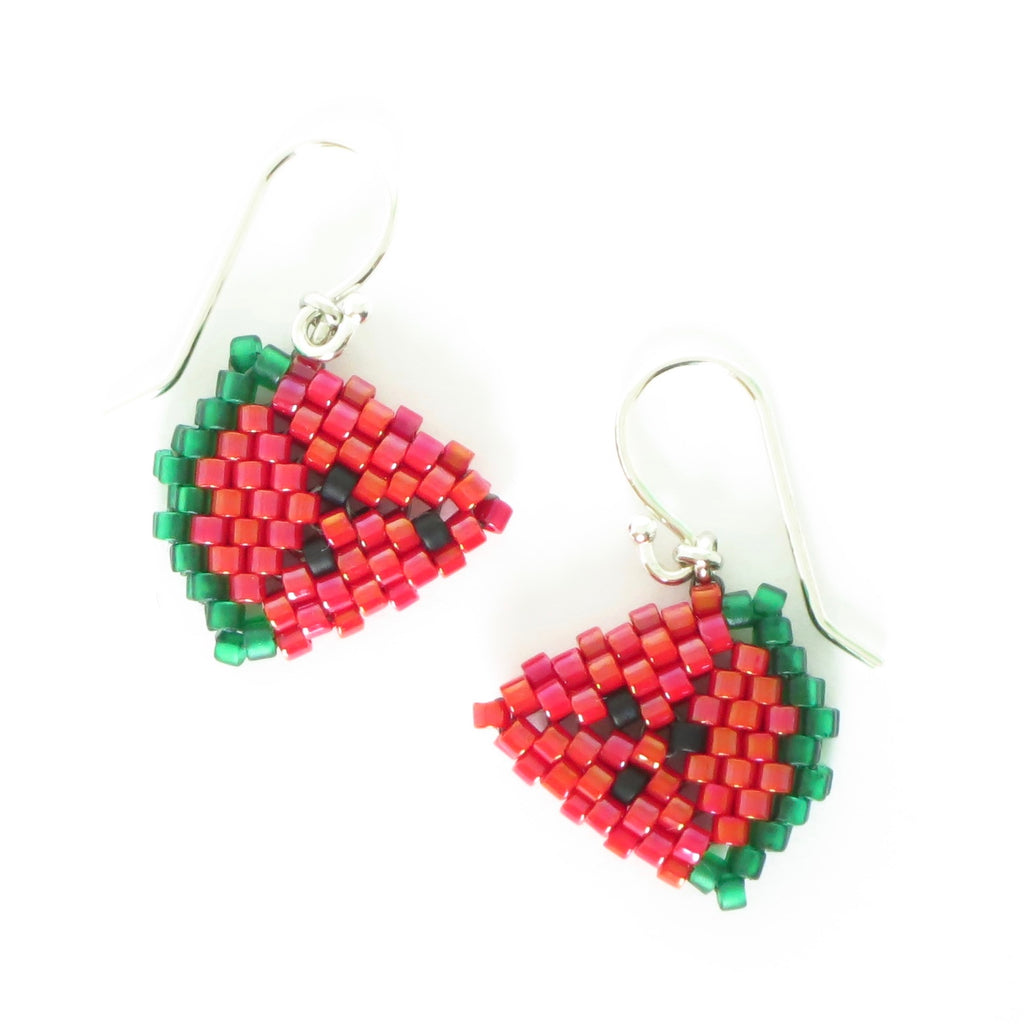 Watermelon Wedge Earrings