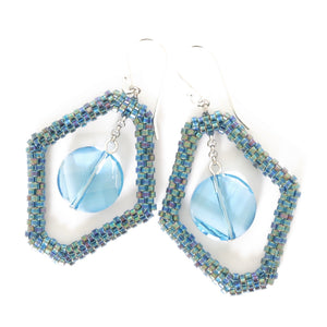 Hexagonal Twist Drop Earrings