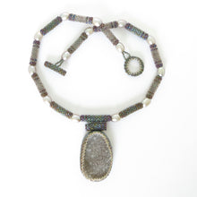 Load image into Gallery viewer, Bezeled Druzy Necklace