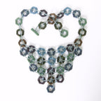 Hexagonal Links Bib Necklace