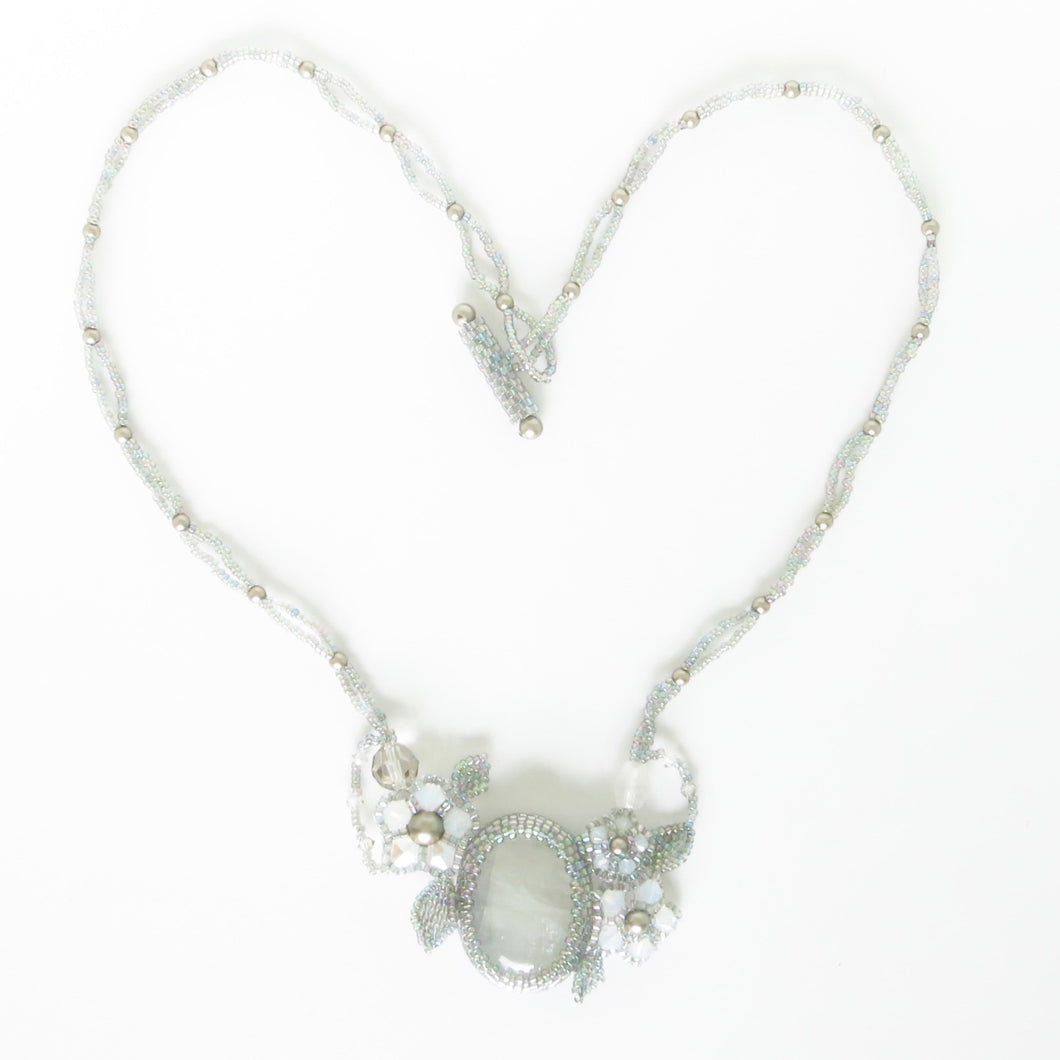 Moonstone Flower Necklace