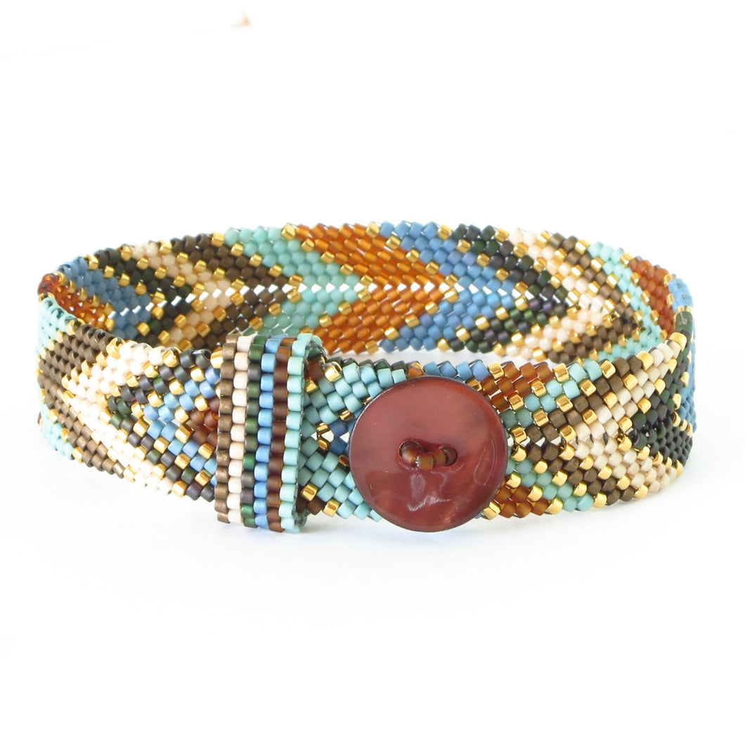 Chevron Button Bracelet