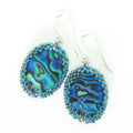 Oval Iridescent Shell Earrings