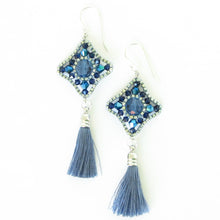 Load image into Gallery viewer, Victorian Quatrefoil Earrings with Tassel
