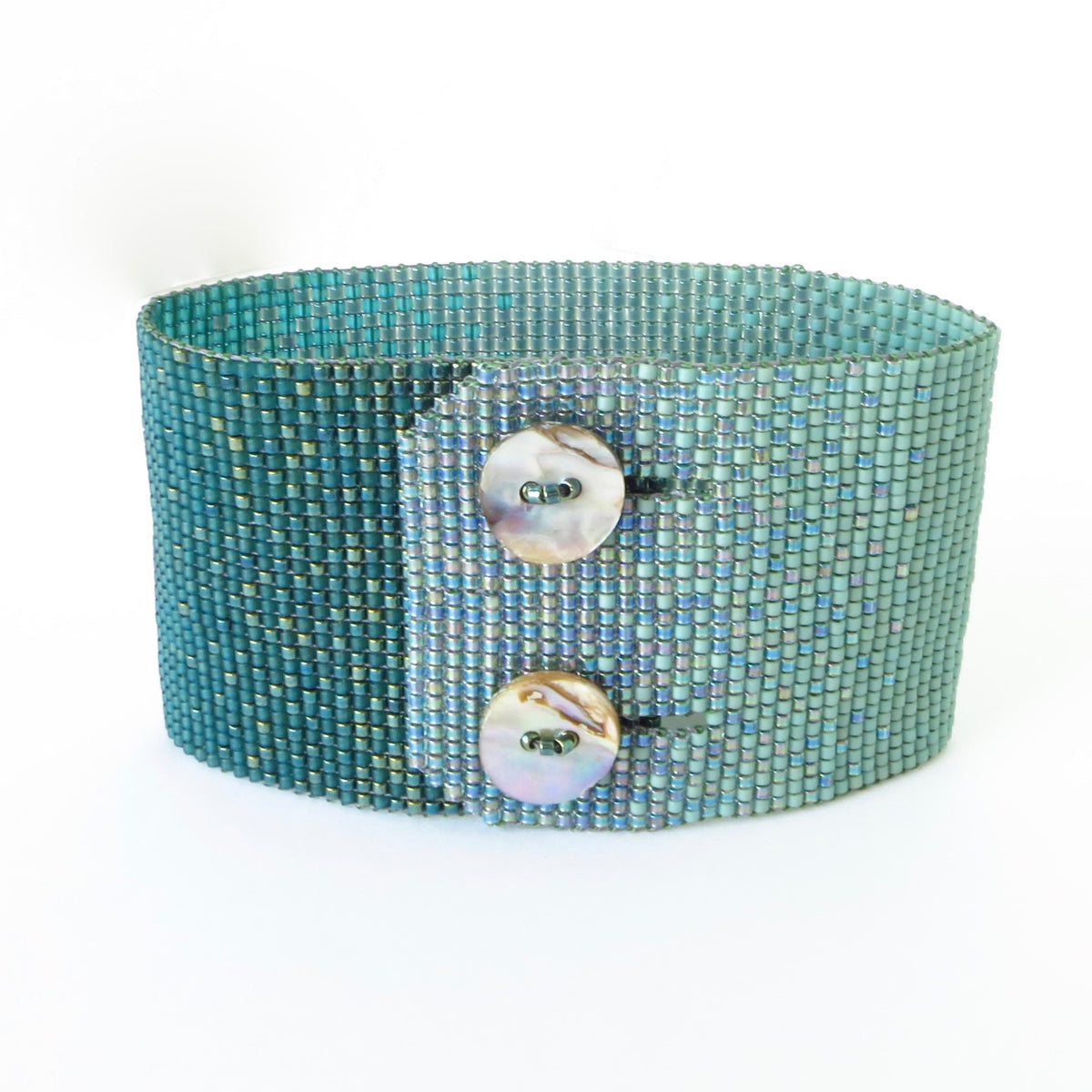 Wide Ombré Button Bracelet