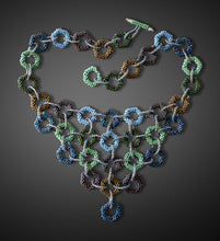 Load image into Gallery viewer, Hexagonal Links Bib Necklace
