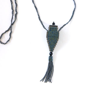 Amphora Amulet Bag, Metallic Blue